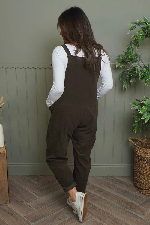 Pabo Needlecord Dungarees Cocoa - Image 4