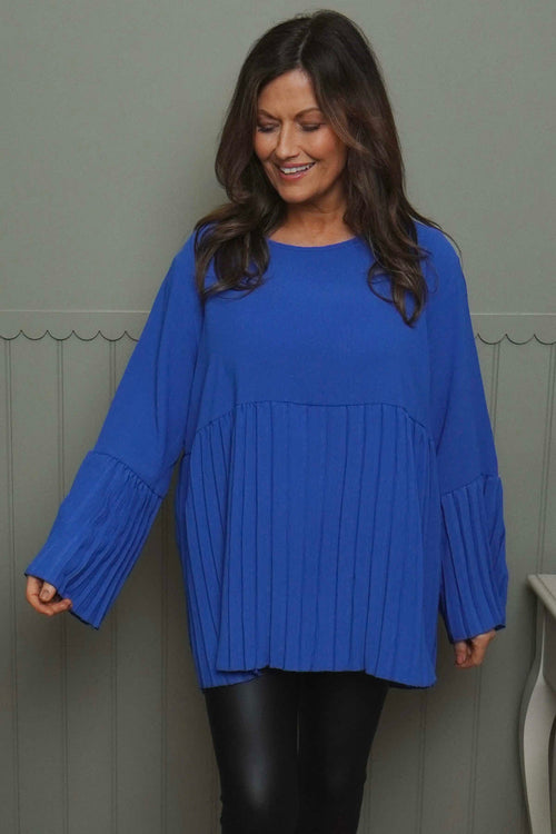 Wynne Pleated Top Cobalt - Image 2