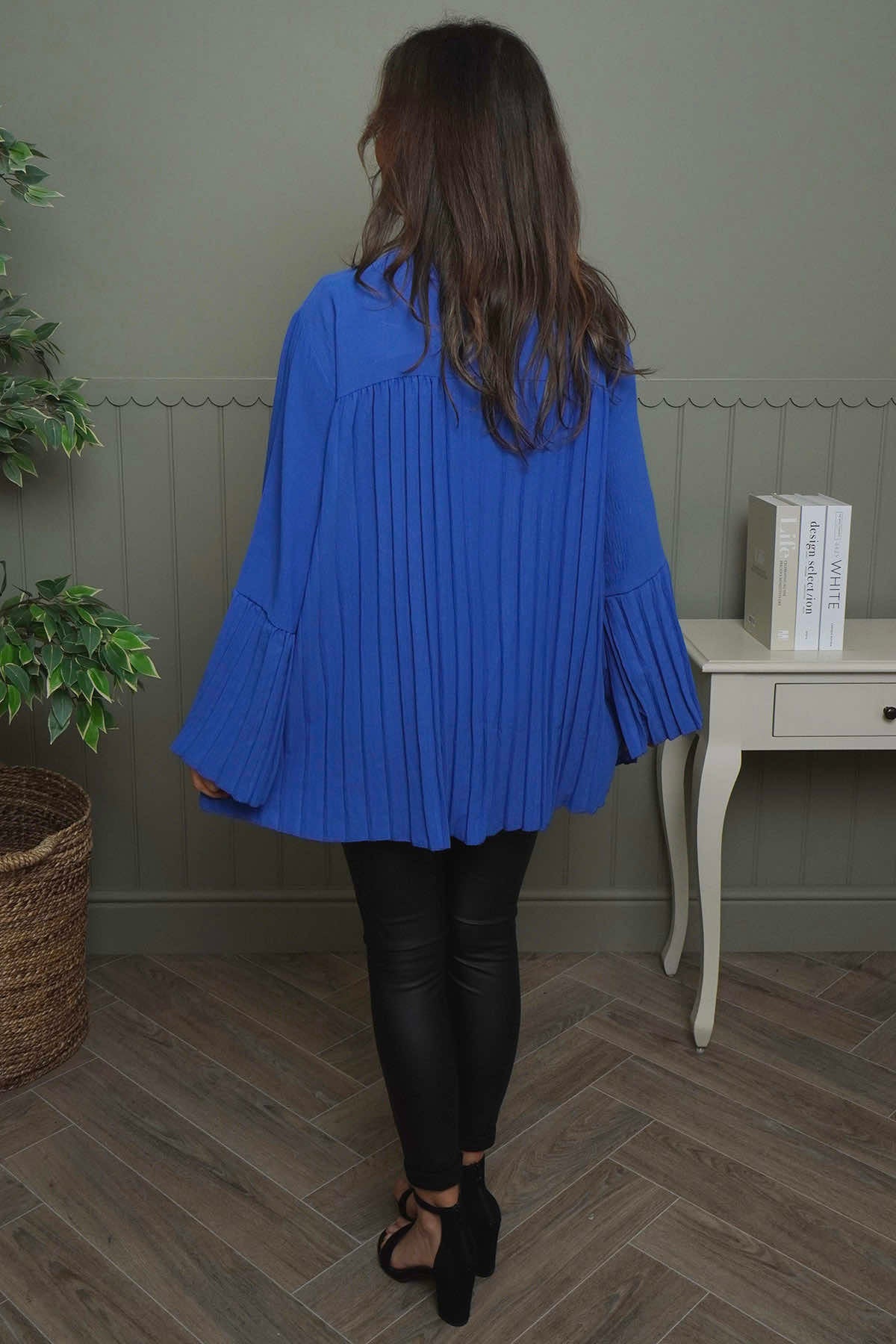 Wynne Pleated Top Cobalt