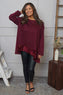 Mercia Sequin Trim Top Wine