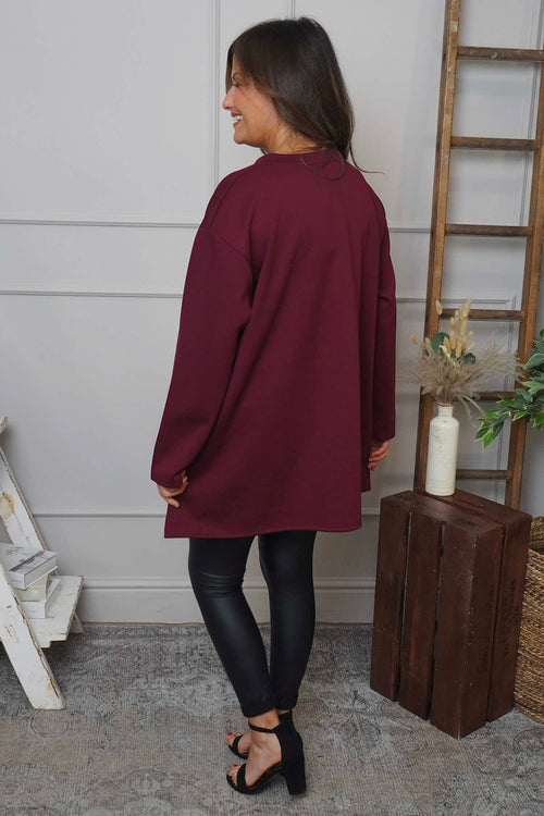 Mercia Sequin Trim Top Wine - Image 4