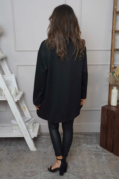 Mercia Sequin Trim Top Black - Image 4