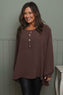 Elianna Button Top Cocoa