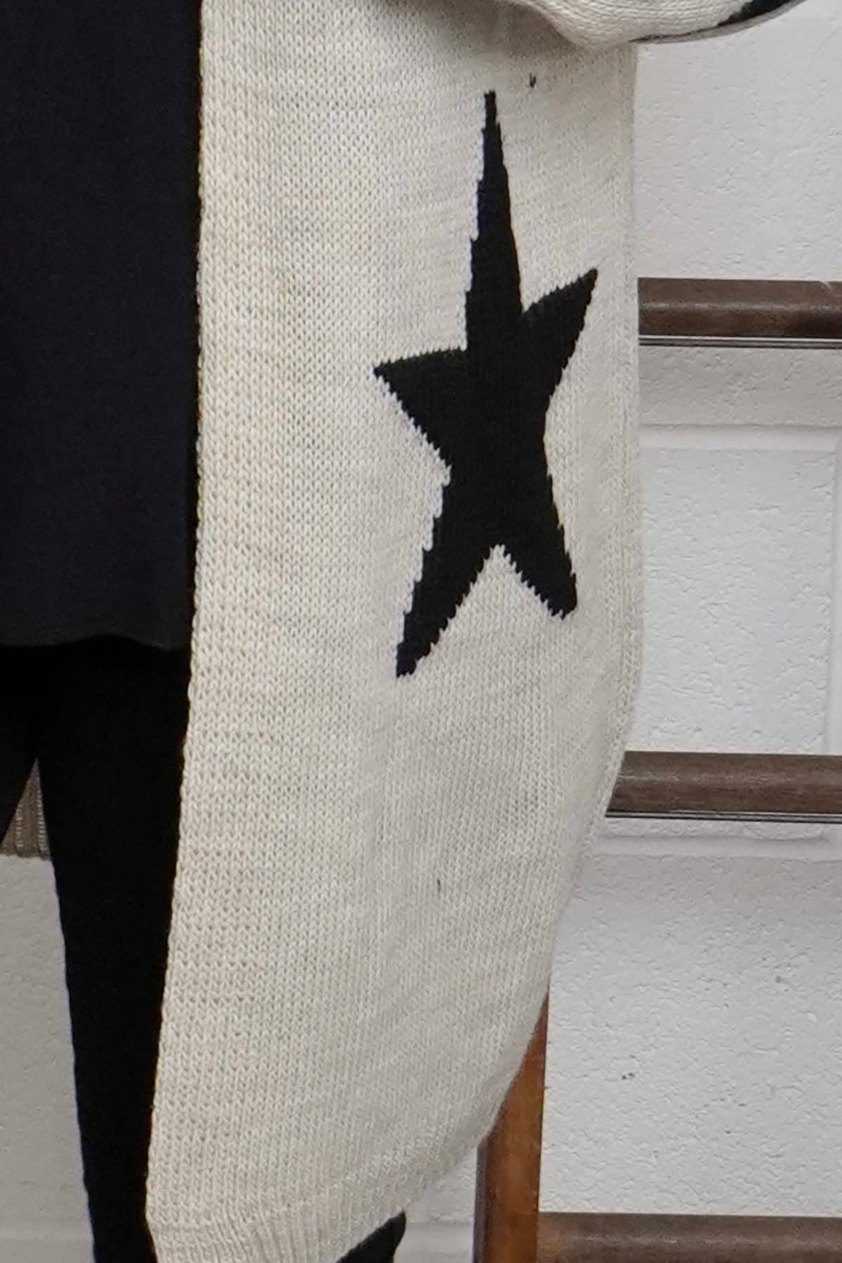 Orietta Stripe Knitted Cardigan Stone