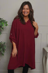 Viviette Hooded Tunic Wine