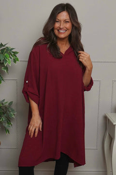 Viviette Hooded Tunic Wine