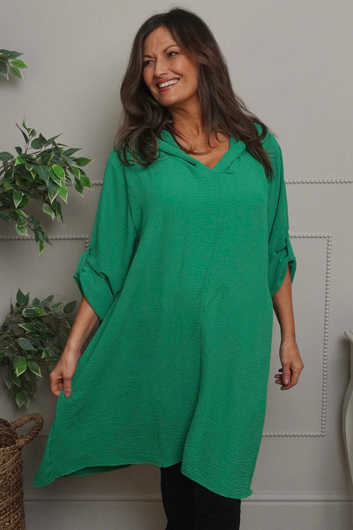 Viviette Hooded Tunic Emerald - Image 1