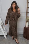 Tozi Leopard Print Dress Cocoa