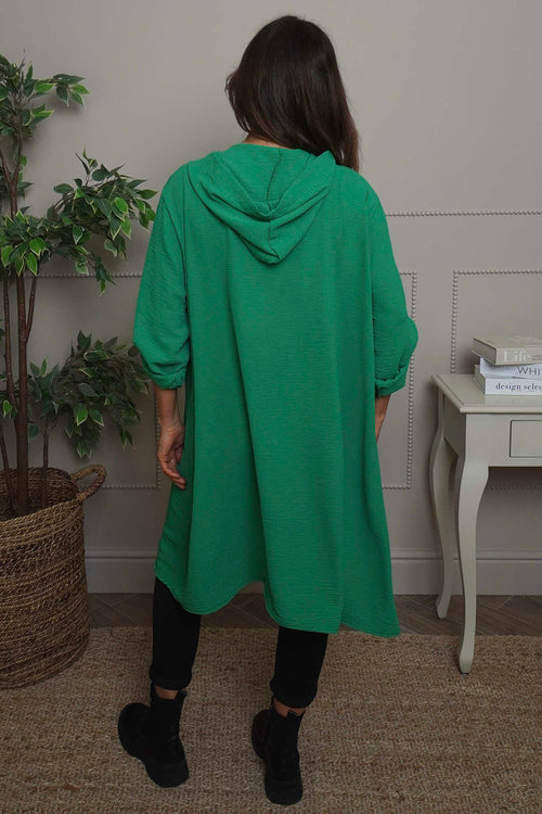 Viviette Hooded Tunic Emerald - Image 4