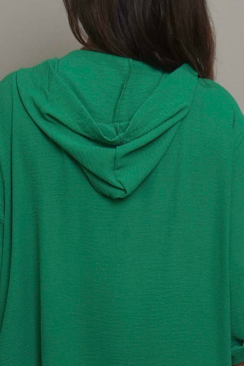 Viviette Hooded Tunic Emerald - Image 3