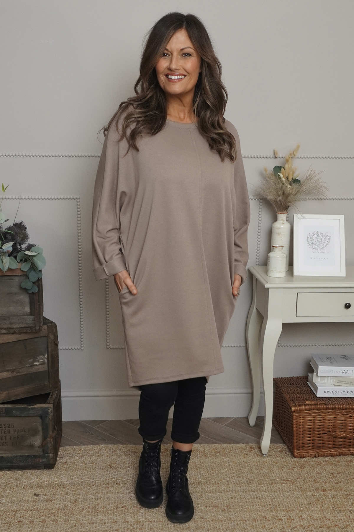 Haisley Cotton Tunic Mocha
