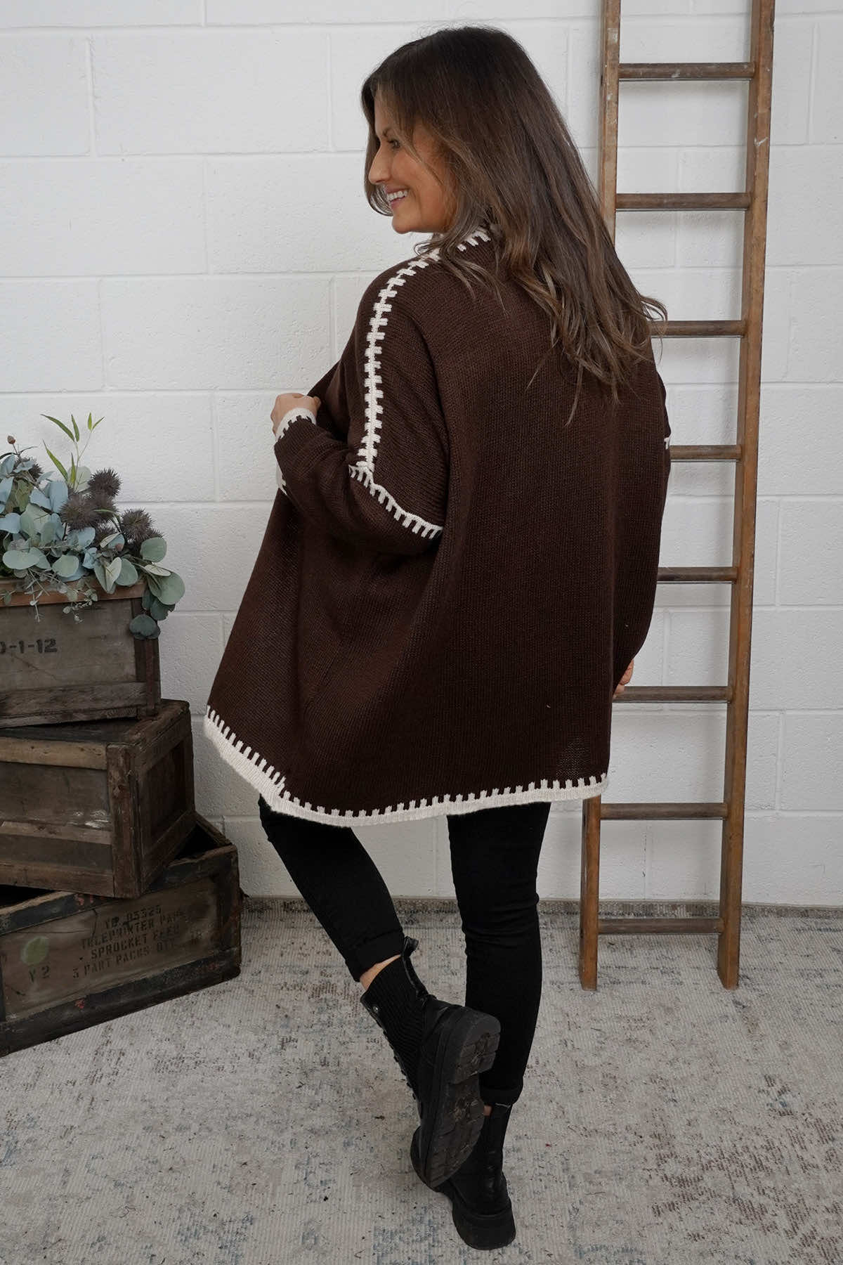 Melina Knitted Cardigan Cocoa