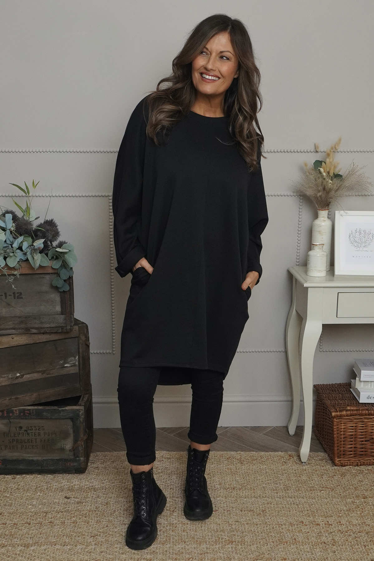 Haisley Cotton Tunic Black