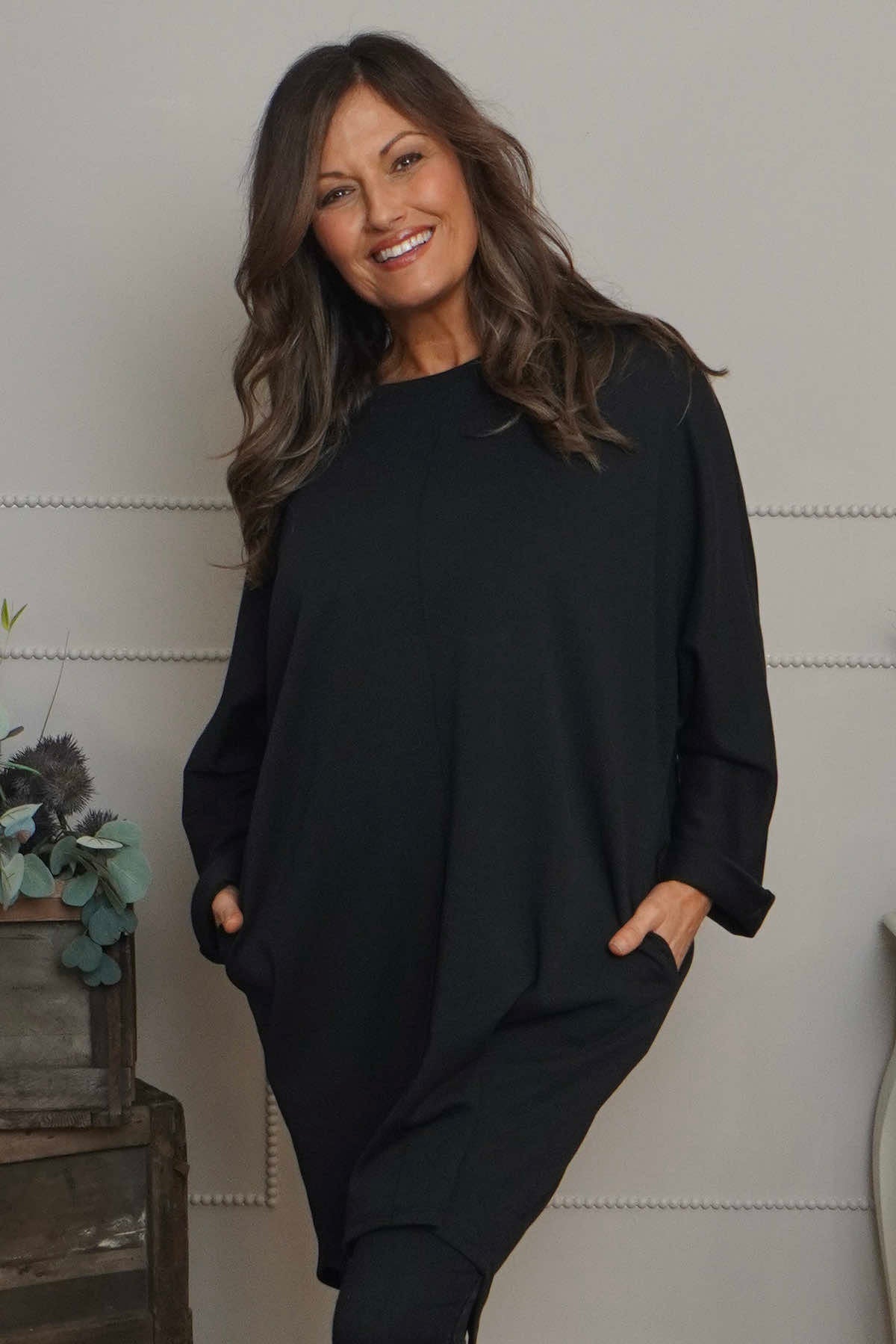 Haisley Cotton Tunic Black