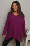 Bo Slouch V-Neck Jumper Berry