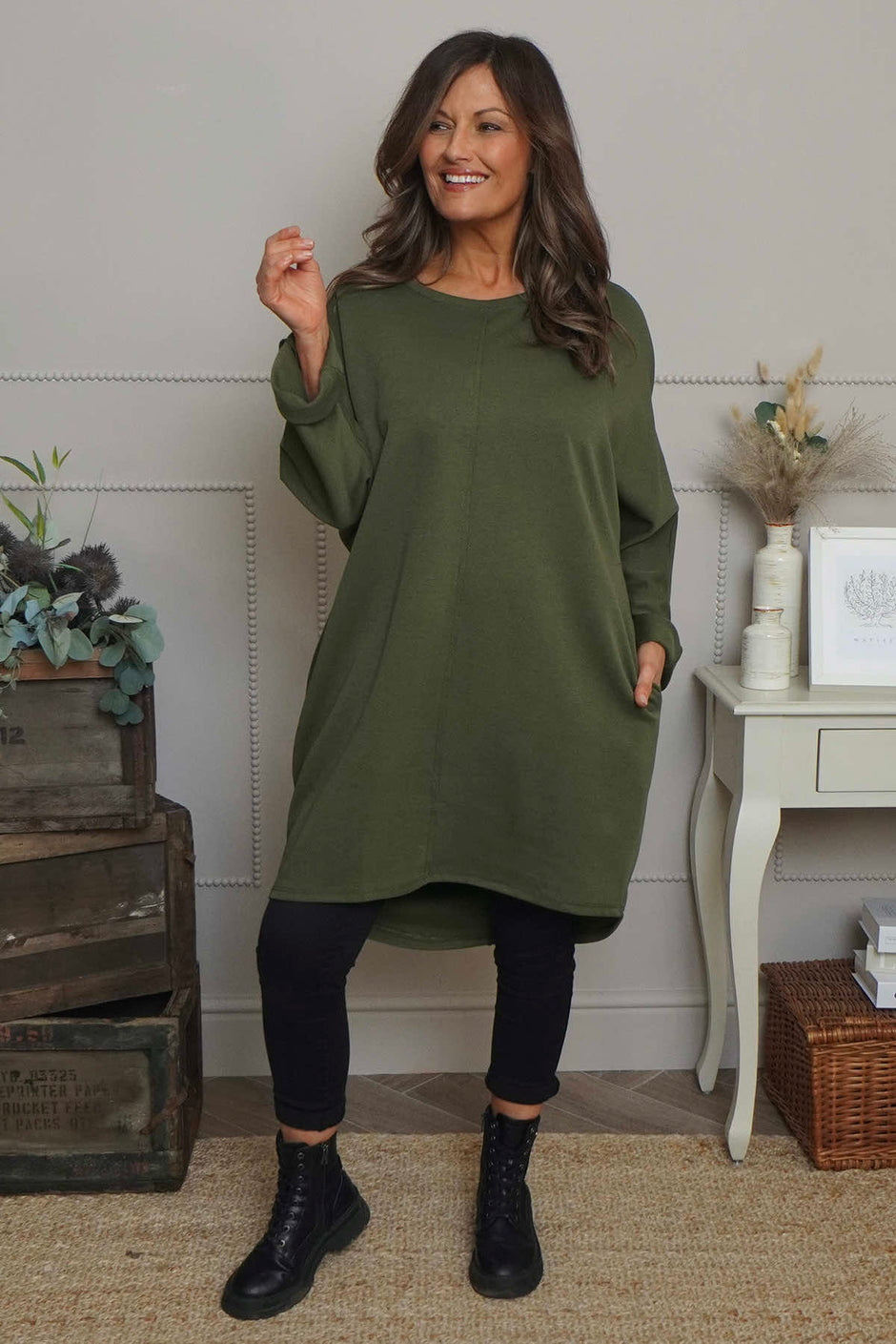 Haisley Cotton Tunic Khaki