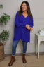 Bo Slouch V-Neck Jumper Cobalt