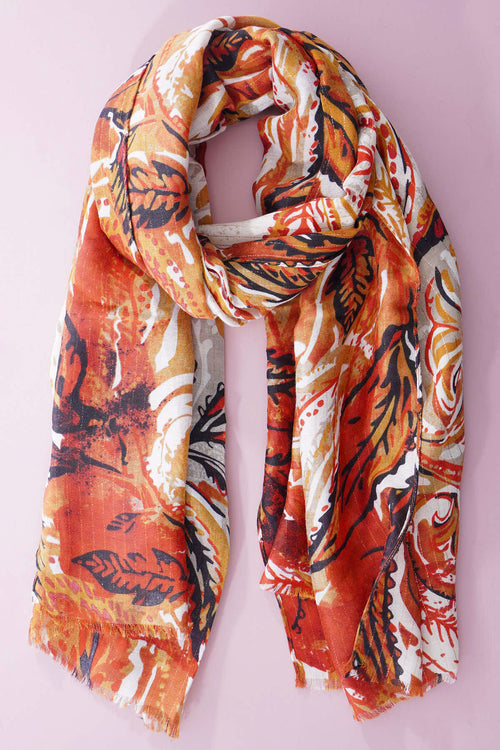 Sheila Scarf Burnt Orange - Image 2