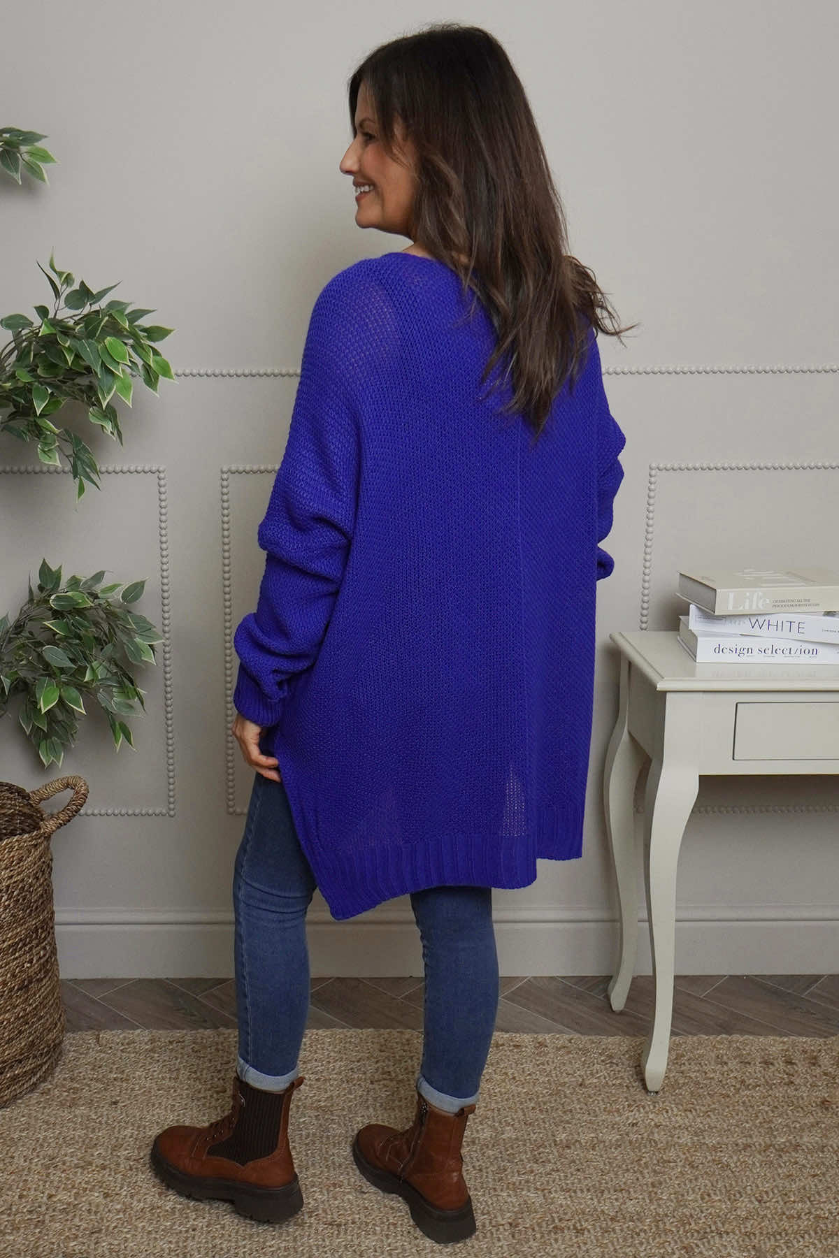 Bo Slouch V-Neck Jumper Cobalt