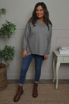 Edwina Cotton Top Mocha