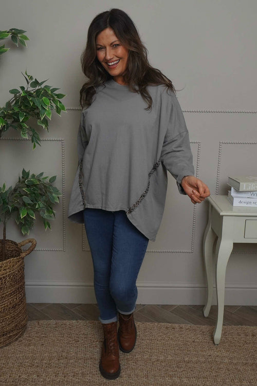 Edwina Cotton Top Mocha - Image 2