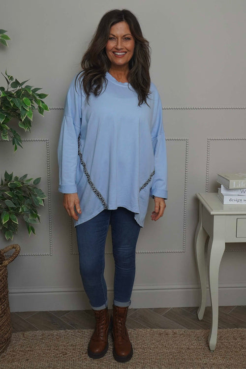 Edwina Cotton Top Light Blue - Image 2