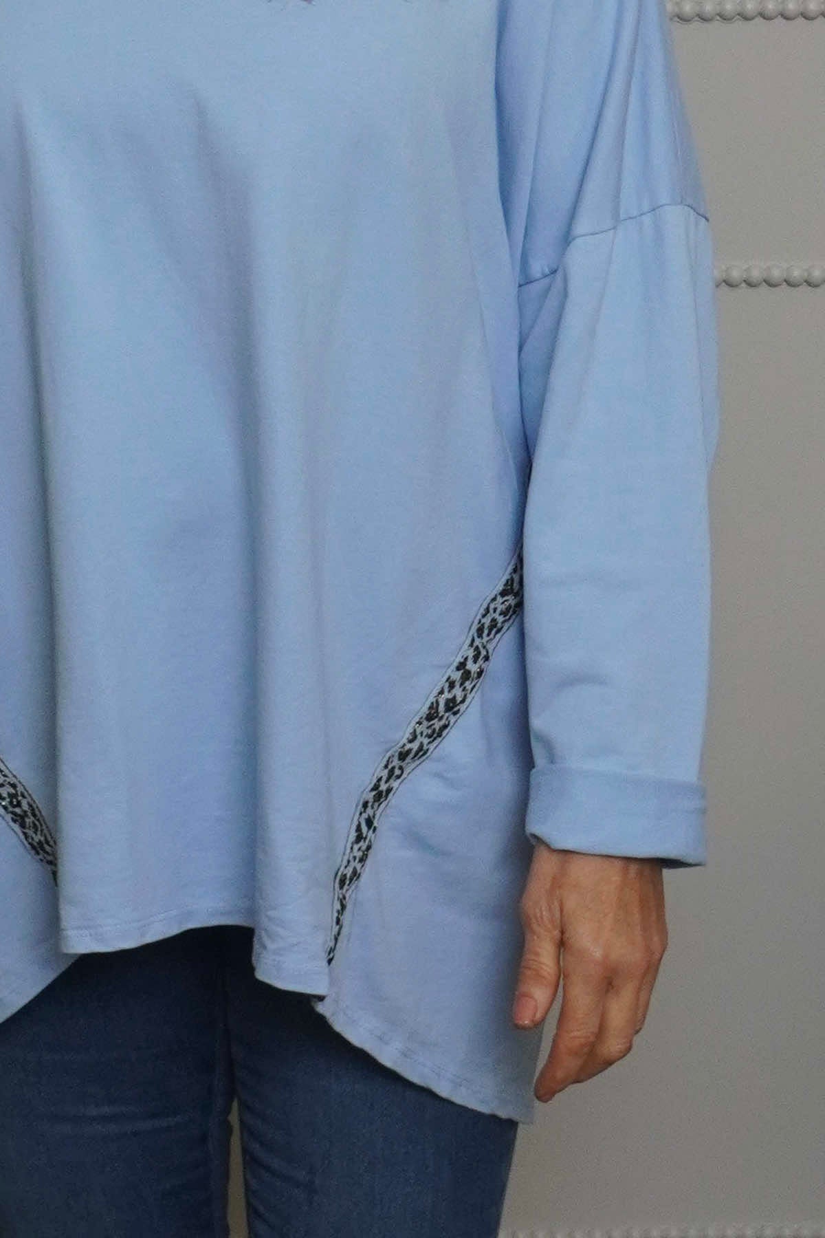Edwina Cotton Top Light Blue