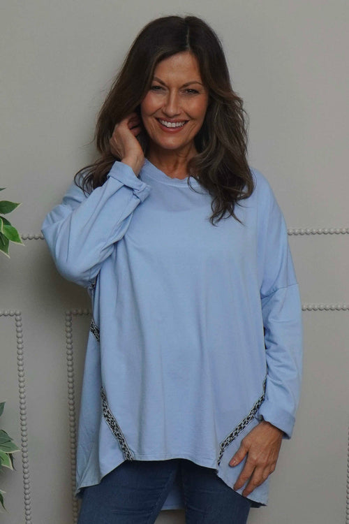 Edwina Cotton Top Light Blue - Image 1