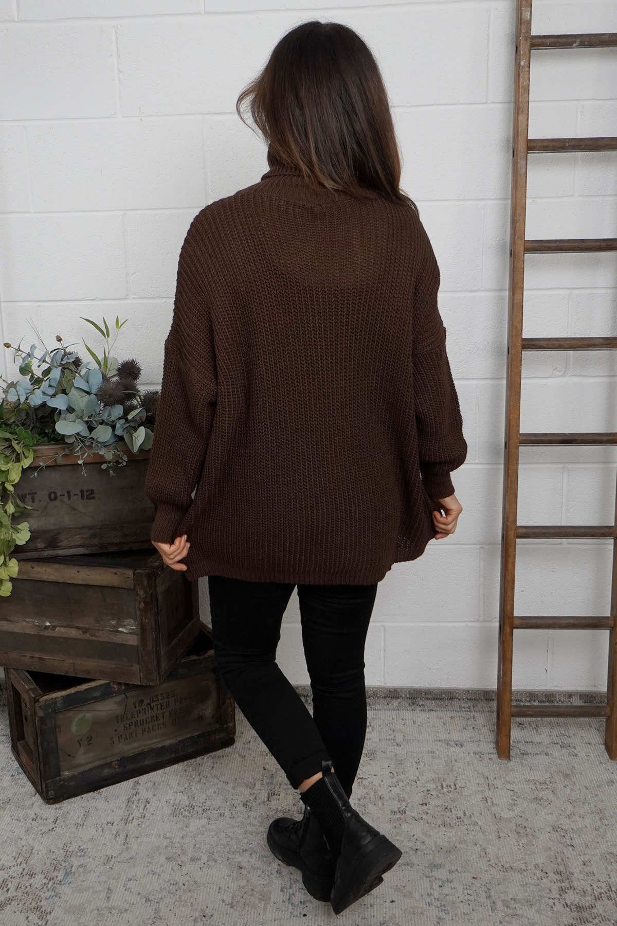 Apres Ski Polo Neck Jumper Cocoa