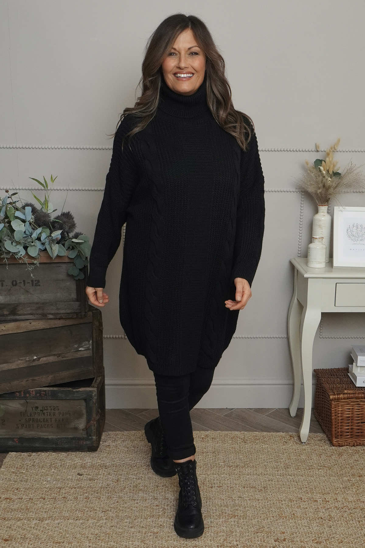 Ellis Polo Knitted Jumper Black