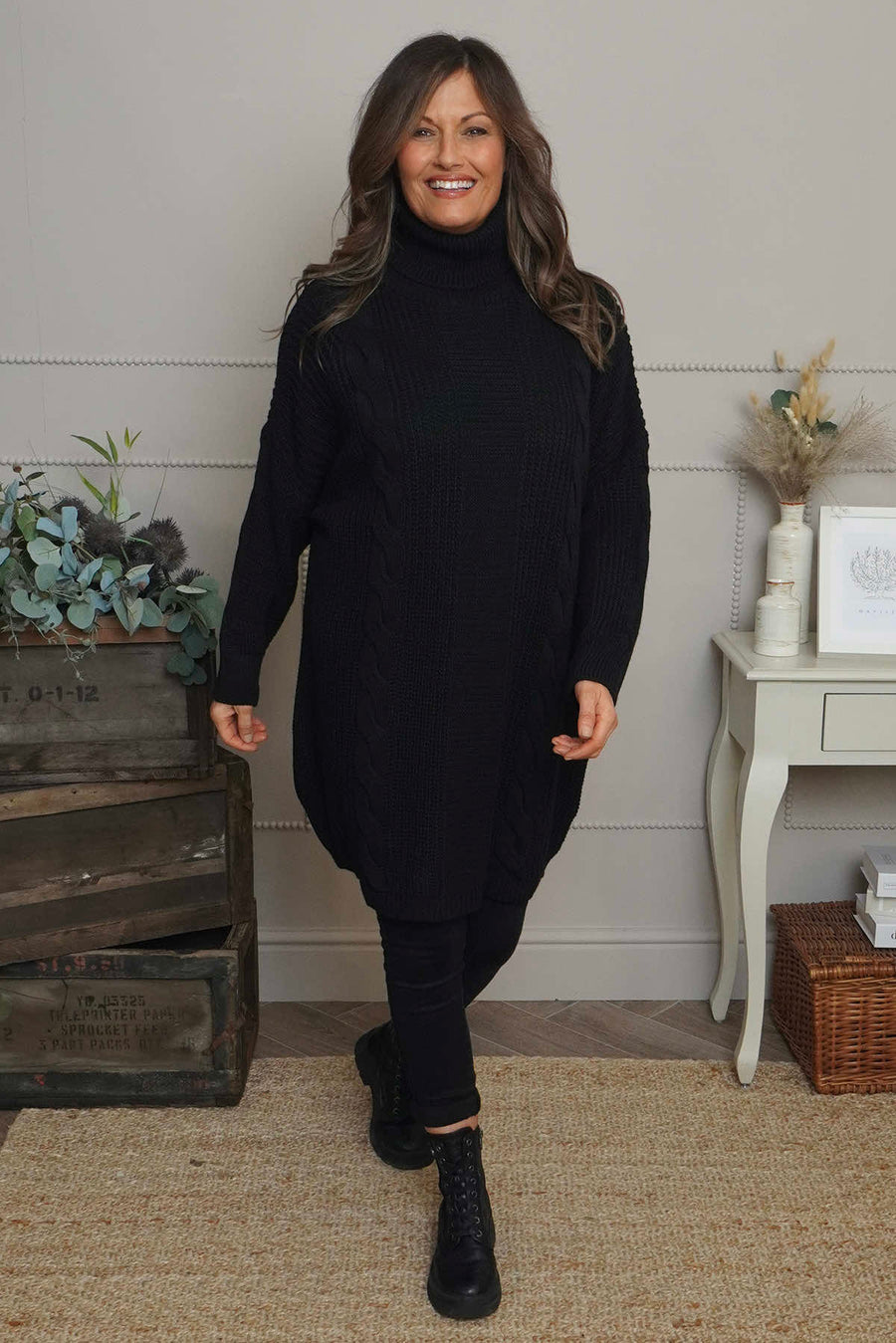 Ellis Polo Knitted Jumper Black