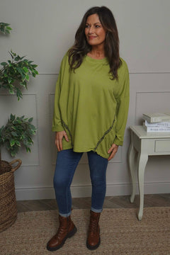 Edwina Cotton Top Green