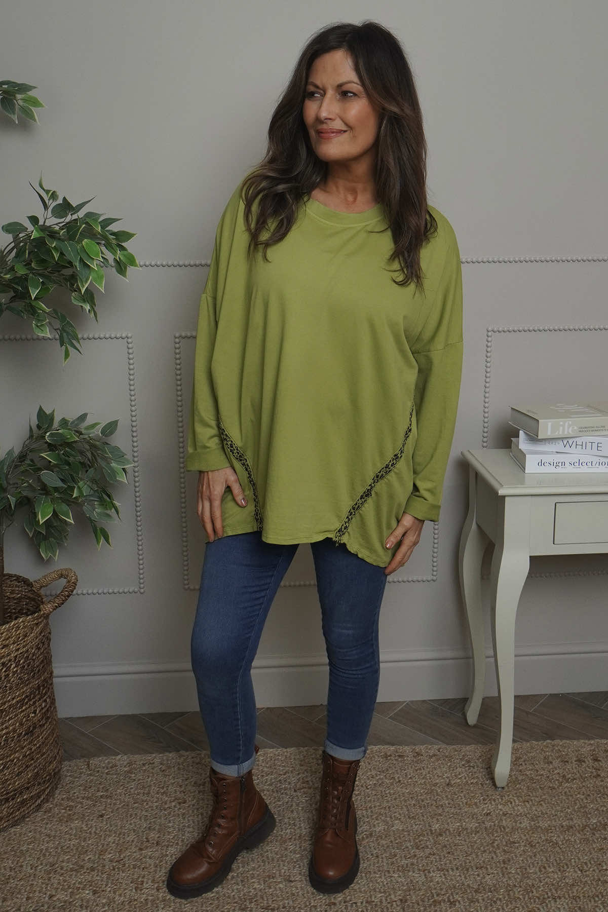 Edwina Cotton Top Green