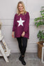 Jodene Star Cotton Top Burgundy