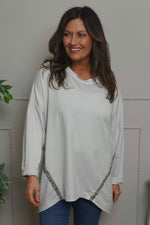 Edwina Cotton Top Stone Stone - Edwina Cotton Top Stone