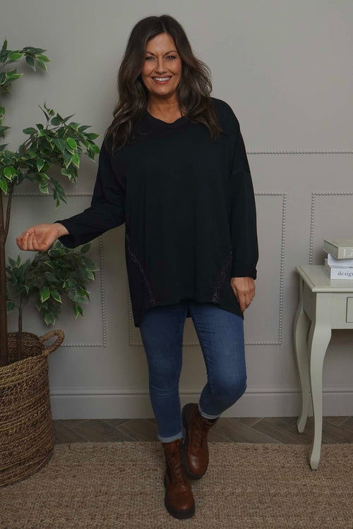 Edwina Cotton Top Black - Image 1