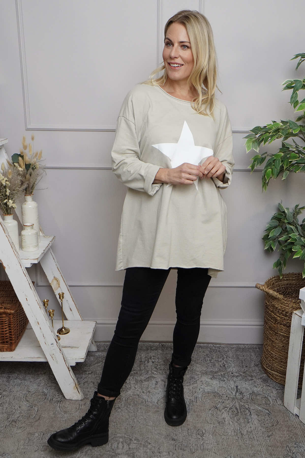 Jodene Star Cotton Top Stone