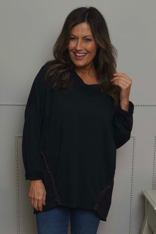 Edwina Cotton Top Black - Image 2