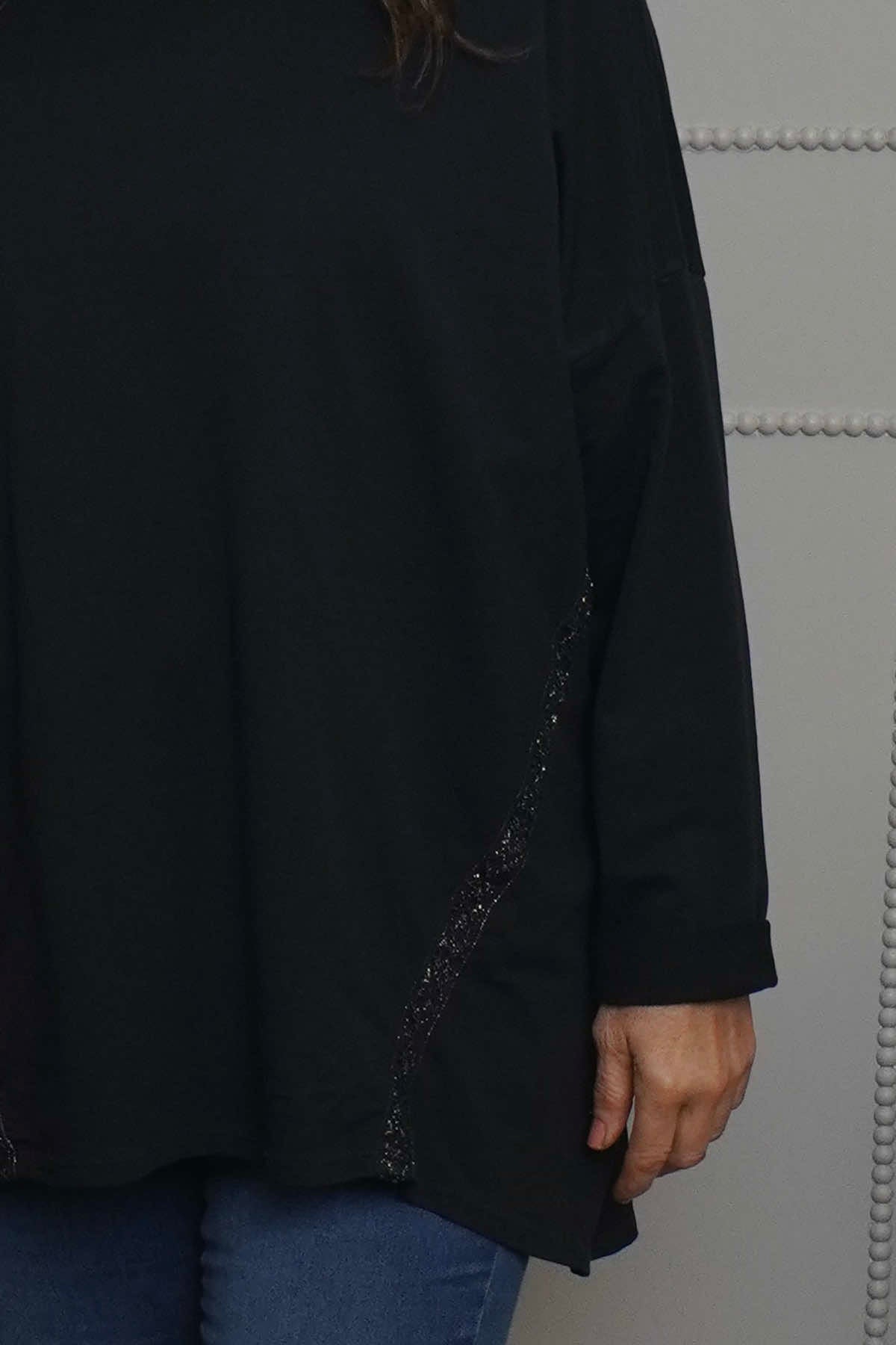 Edwina Cotton Top Black