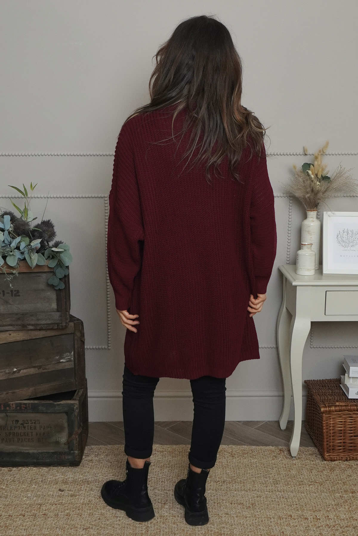 Ellis Polo Knitted Jumper Wine