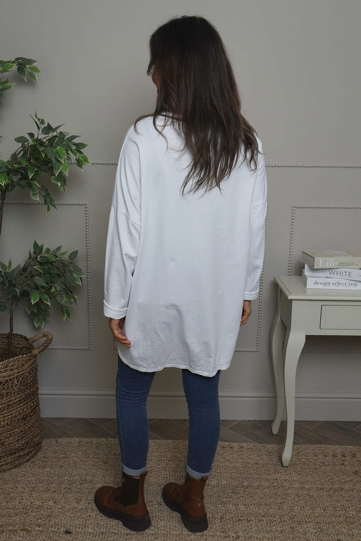 Edwina Cotton Top White