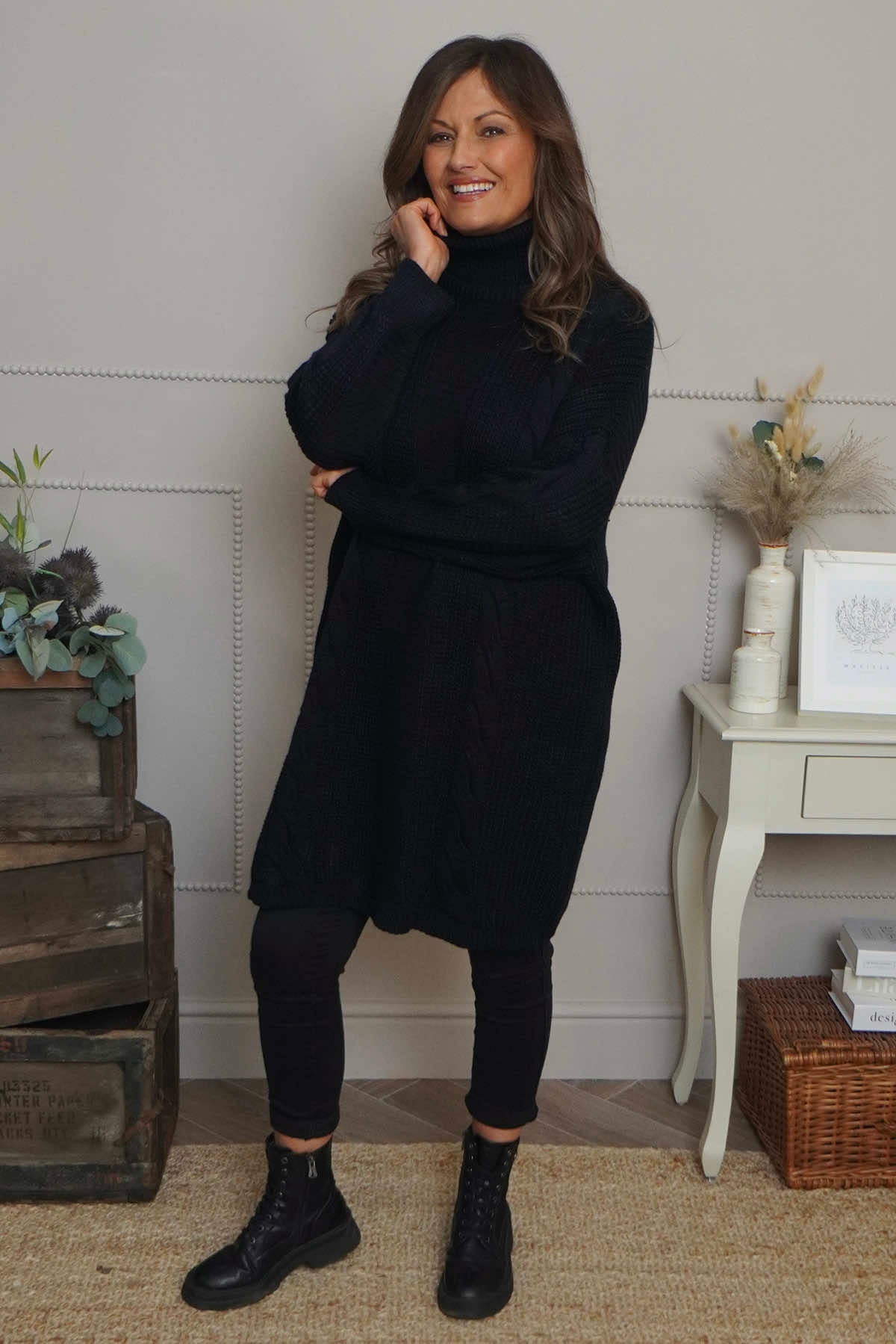 Ellis Polo Knitted Jumper Navy