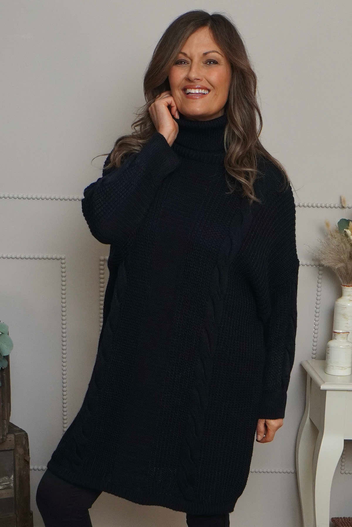 Ellis Polo Knitted Jumper Navy