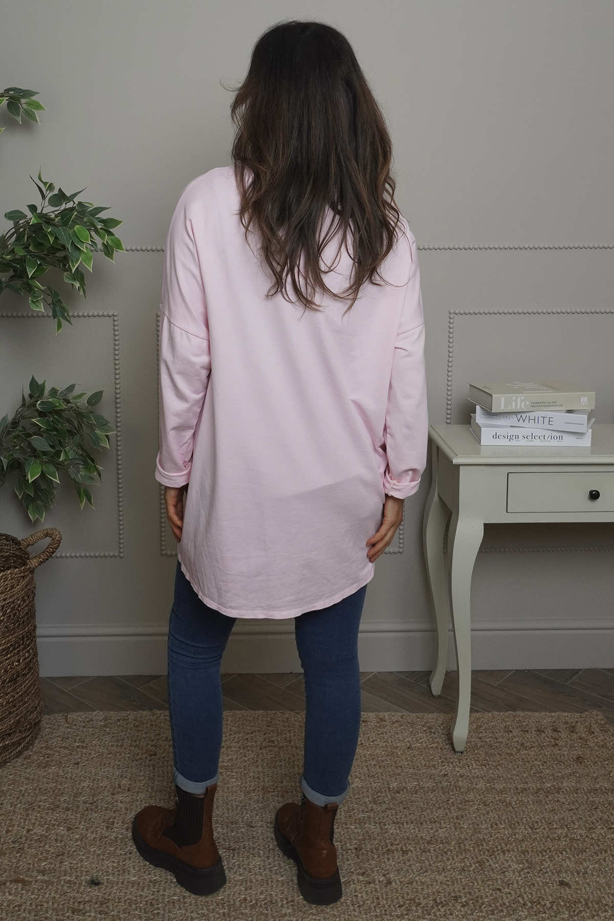Edwina Cotton Top Pink