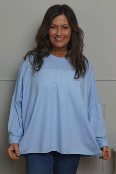 Dianne Cotton Top Light Blue