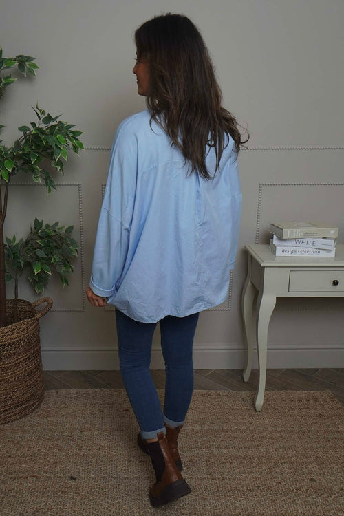 Dianne Cotton Top Light Blue - Image 4