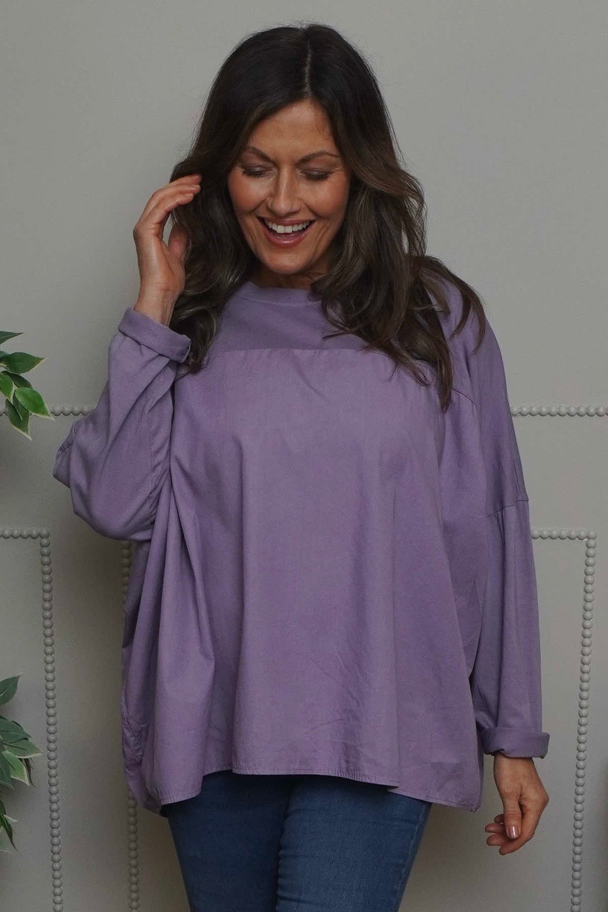 Dianne Cotton Top Purple