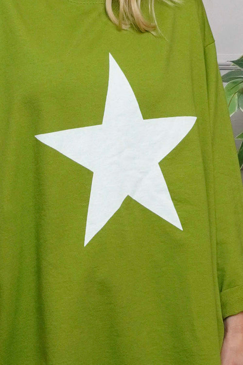 Jodene Star Cotton Top Olive - Image 3