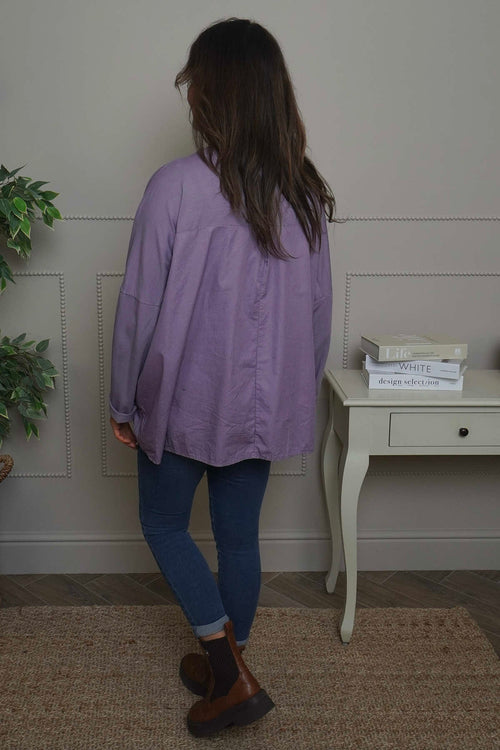 Dianne Cotton Top Purple - Image 4