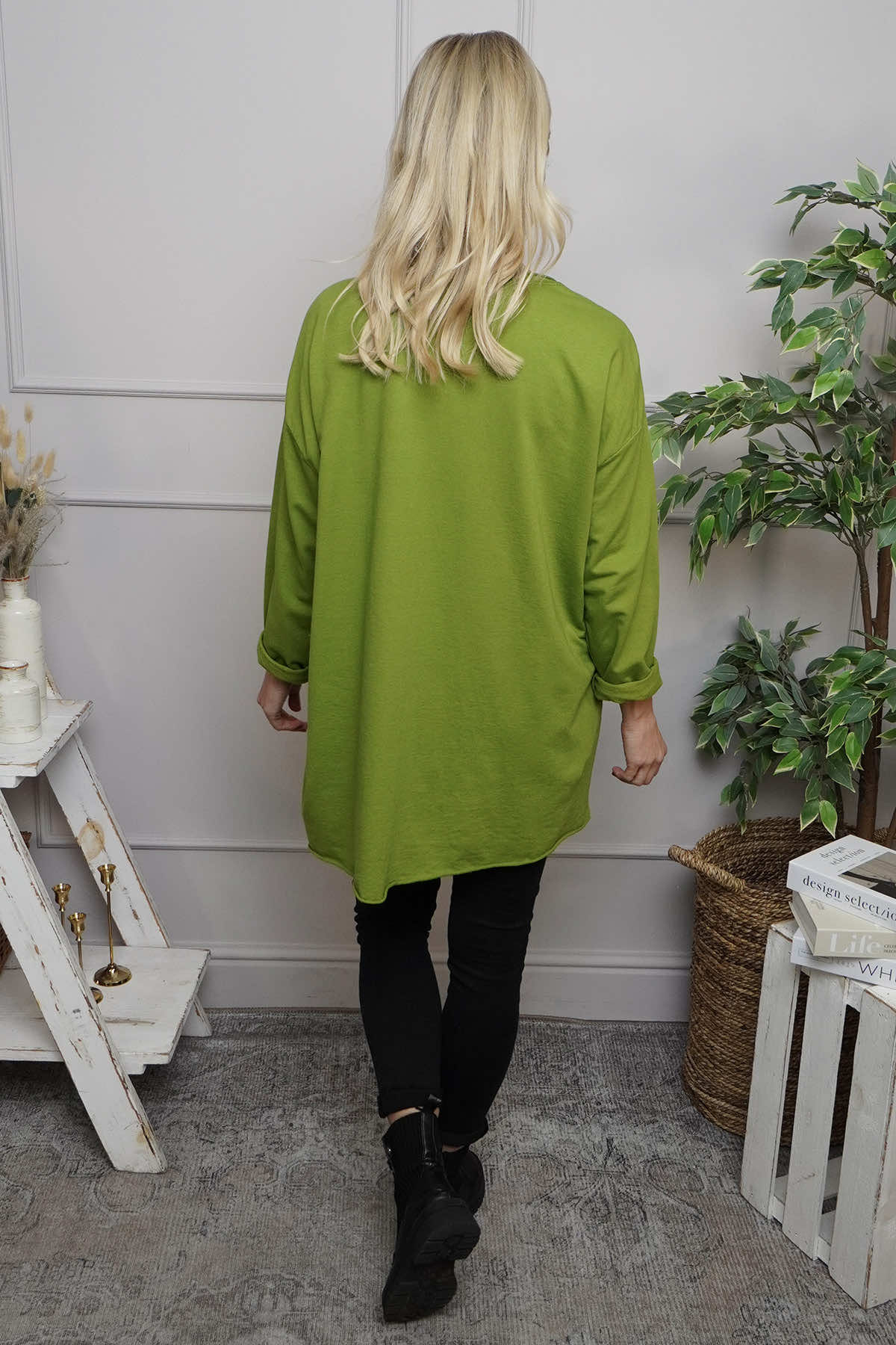 Jodene Star Cotton Top Olive